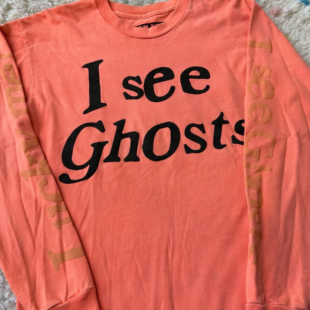 Cactus Plant Flea Market x Kids See Ghosts Long Sleeve Tee in Neon - Picture 4 of 9